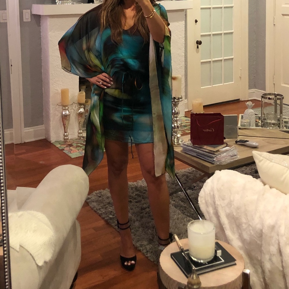 Karina Grimaldi Silk sheer dress